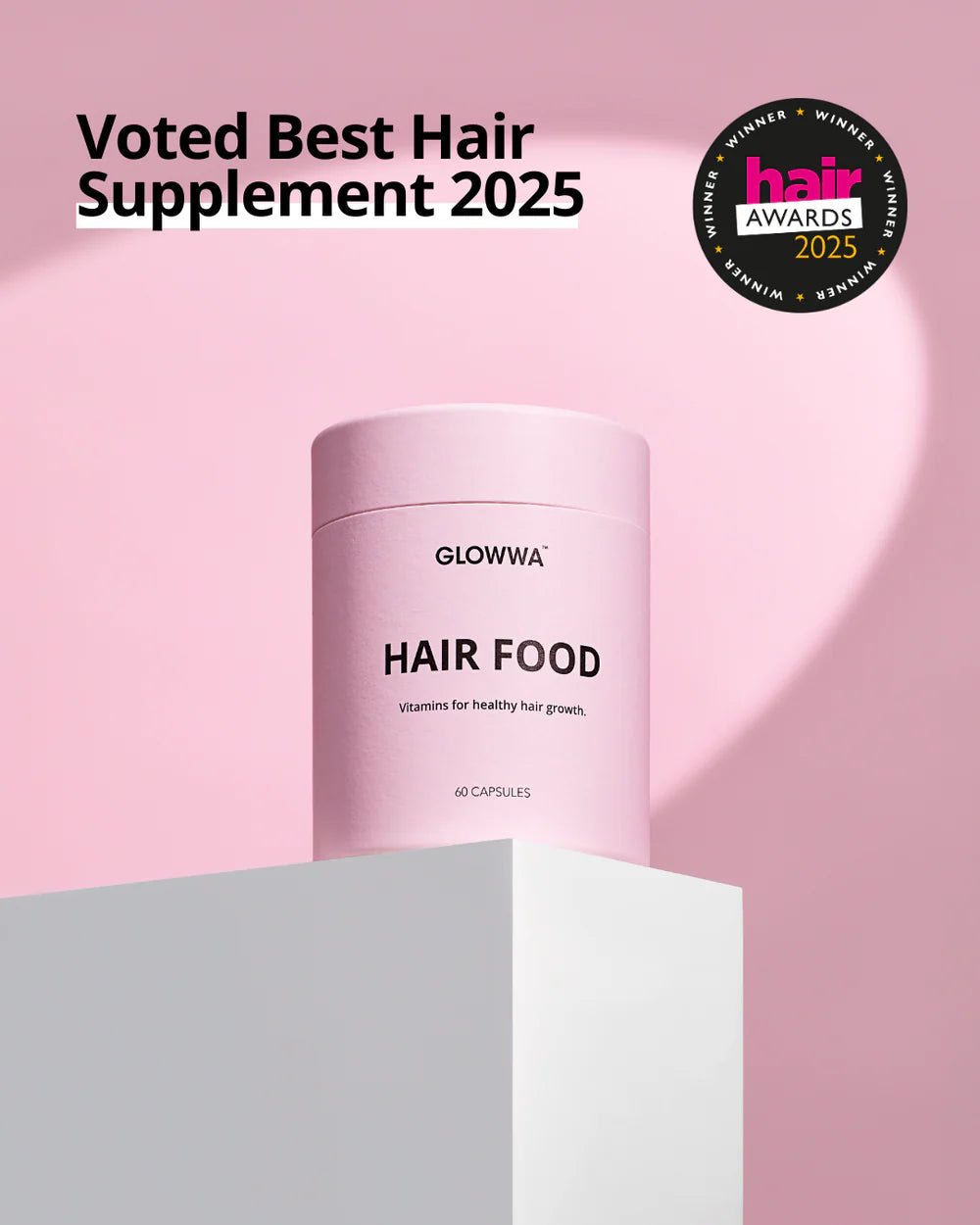 Glowwa Hair Food Meno – Winner Marie Claire Best Hair Supplement for Menopause Support