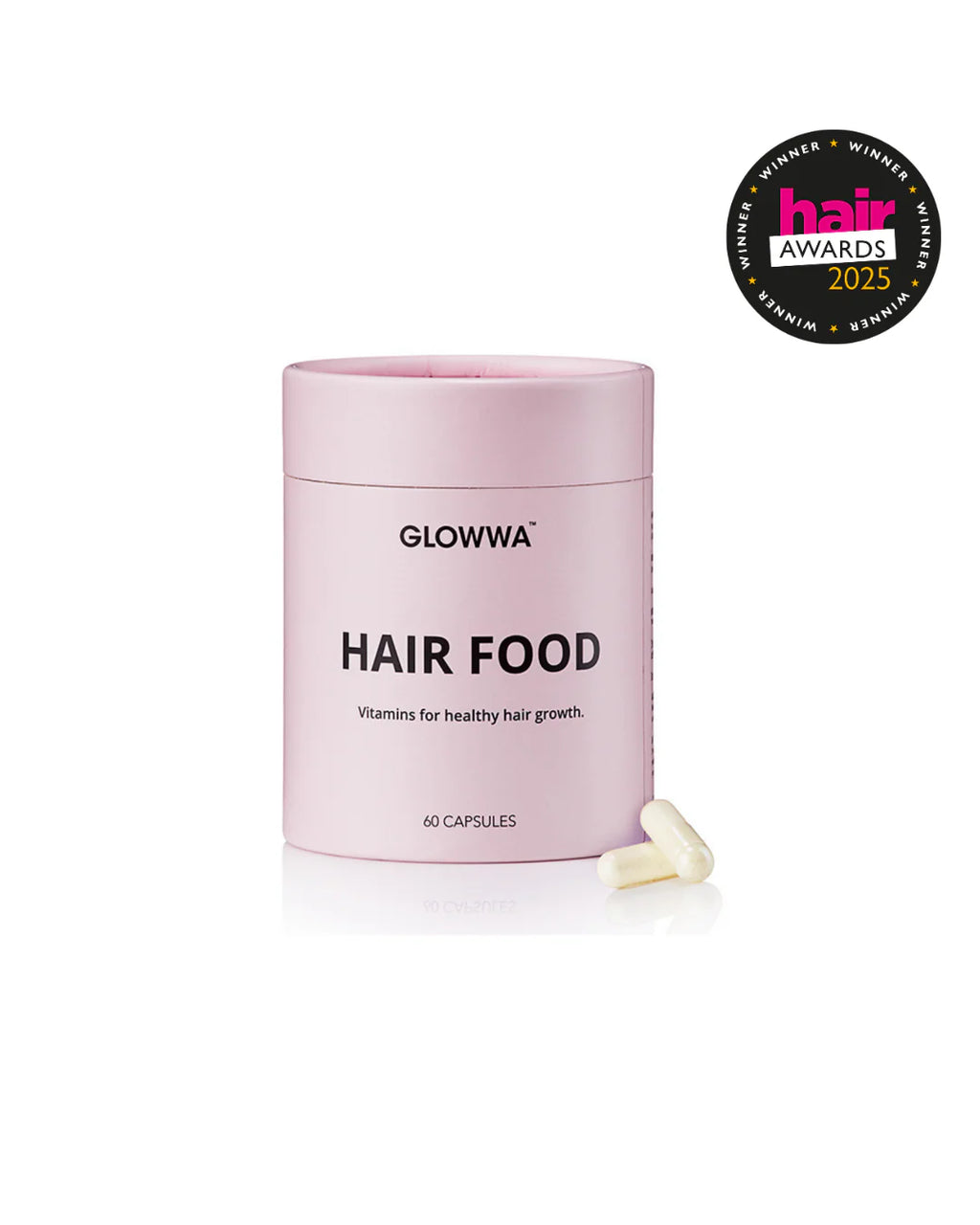 Glowwa Hair Food 60 capsules – natural hair growth supplement