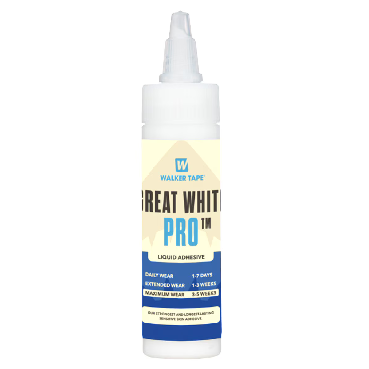 Walker Tape Great White Pro Squeeze Bottle – Langhoudende Haarwerklijm voor Gevoelige Huid (1.4 fl oz / 41 ml)