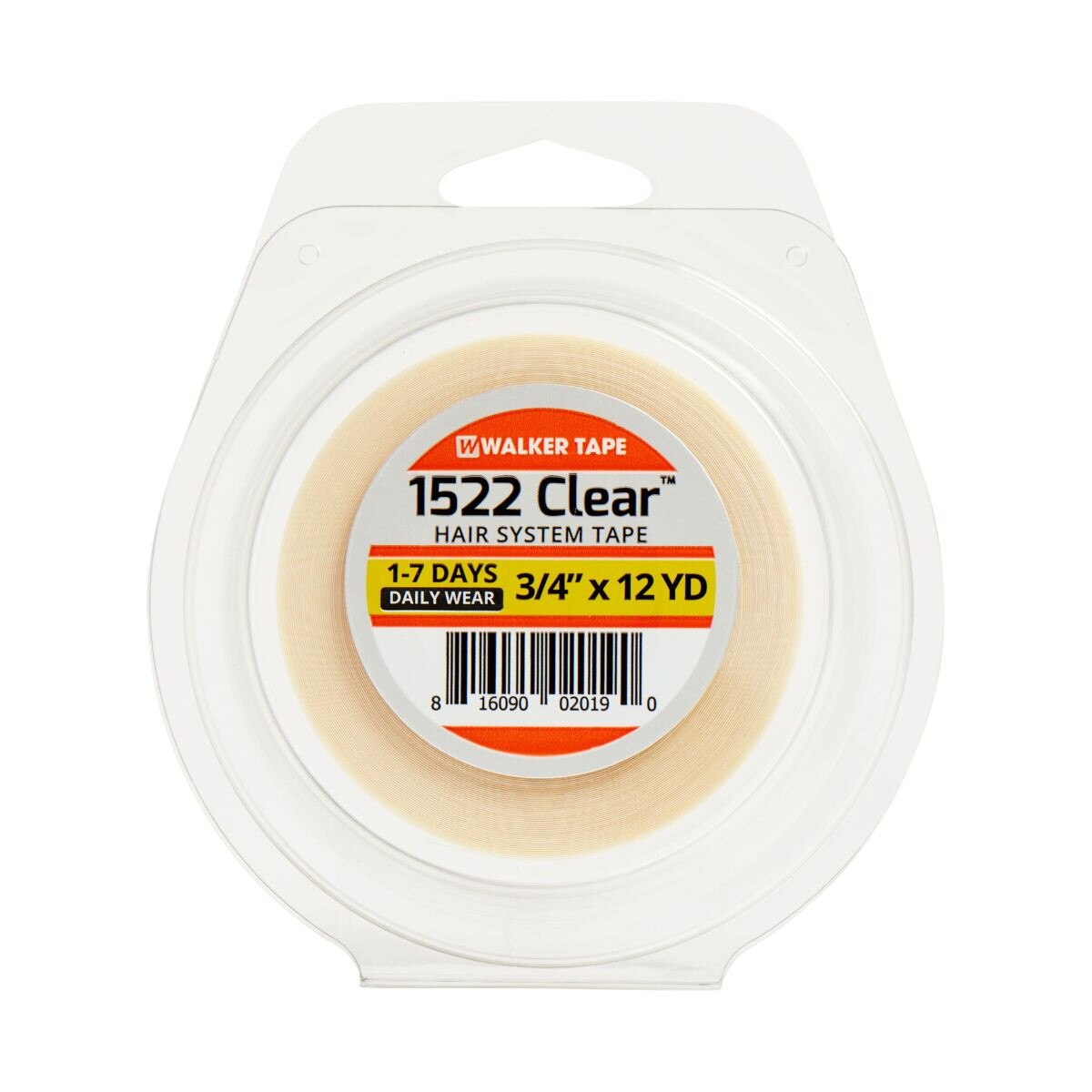 Walker Tape 1522 Clear Roll – Daily Wear Hairpiece Tape (3/4" x 12 yds / 19 mm x 11 m)
